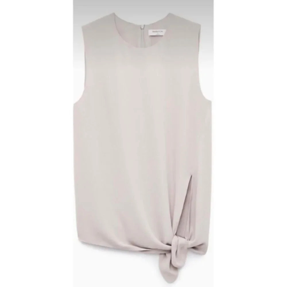 Aritzia Babaton Womens Size Medium Sleeveless Tie Hem Hopkins Blouse Lilac Color